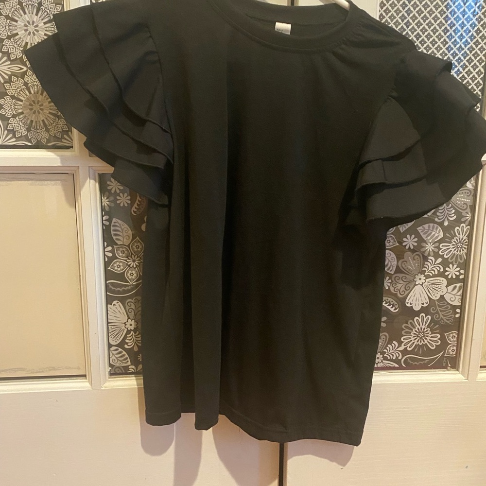 Black Ruffle Sleeve Top (never got to use)